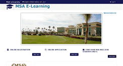 Desktop Screenshot of e-learning.msa.edu.eg
