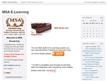 Tablet Screenshot of e-learning.msa.edu.eg
